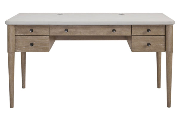 Heritage Coastal Breeze Living 58 Inch 5-Drawer Desk in Sand Finish