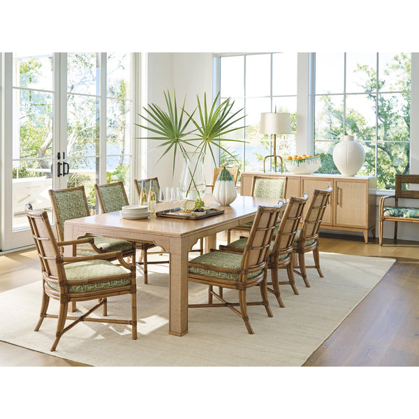 Tommy Bahama Home by Lexington Key Biscayne Oceanside Rattan Custom Fabric Arm Chair