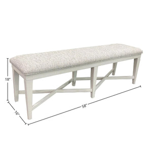 Parker House Americana Modern 58 Inch Dining Bench Upholstered