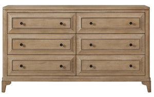 Heritage Coastal Breeze Living Modern 6-Drawer Dresser in Sand Finish