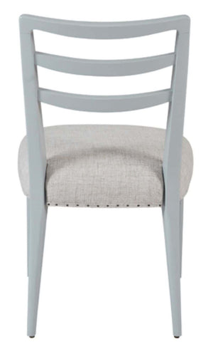Heritage Coastal Breeze Living Ladderback Dining Chair with Nailhead Trim in Ocean Finish