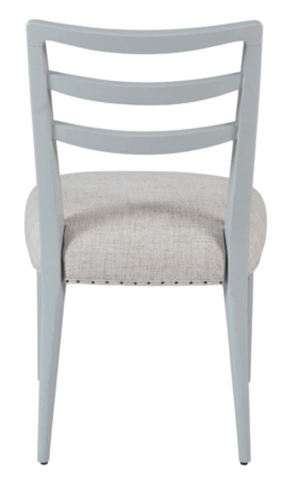 Heritage Coastal Breeze Living Ladderback Dining Chair with Nailhead Trim in Ocean Finish