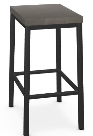 Amisco Bradley Mouse Counter-Height Stool in Black Coral Finish