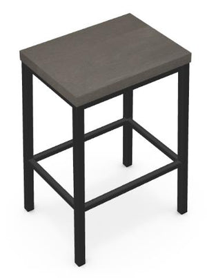 Amisco Bradley Mouse Counter-Height Stool in Black Coral Finish