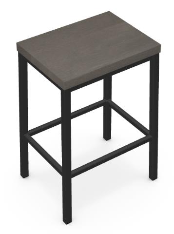 Amisco Bradley Mouse Counter-Height Stool in Black Coral Finish