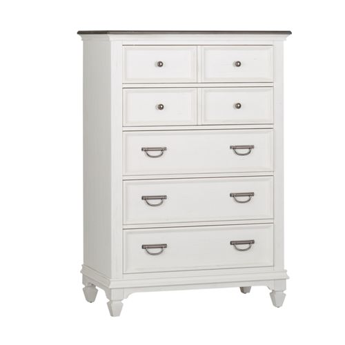 Liberty Furniture Allyson Park Wire Brushed White 5-Drawer Chest