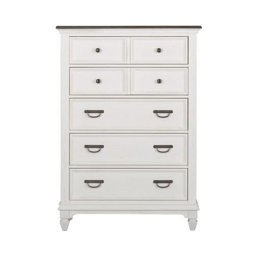 Liberty Furniture Allyson Park Wire Brushed White 5-Drawer Chest