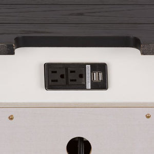 Liberty Furniture Allyson Park Wire Brushed White 3-Door Whie Nightstand with Charging Station