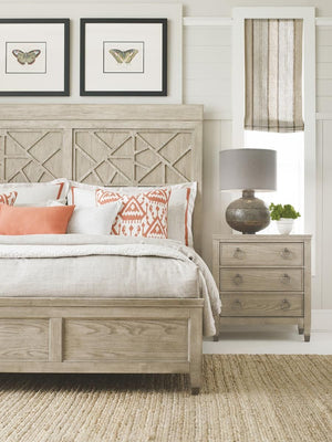 American Drew Vista Oyster Altamonte White Oak Queen Headboard