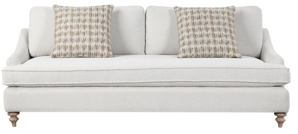 Heritage Coastal Breeze Creamy White Living Sofa with 2 Pillows