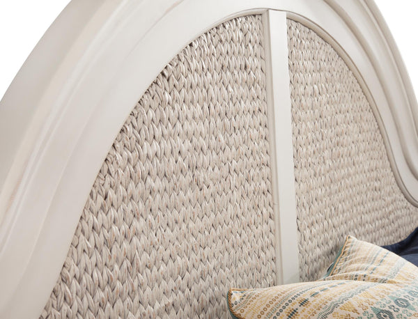 American Woodcrafters Rodanthe Queen Woven Bed Complete in Dove White