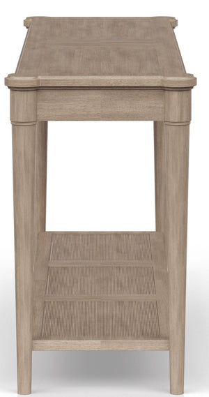 Heritage Coastal Breeze Living 2-Drawer Sofa Table with Shelf in Sand Finish