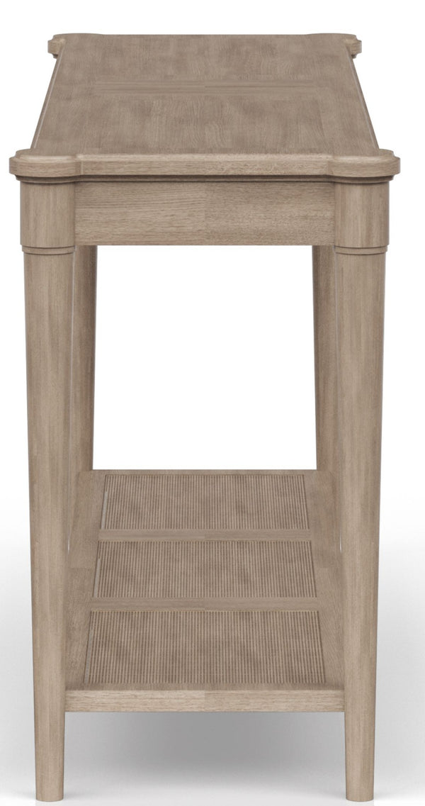 Heritage Coastal Breeze Living 2-Drawer Sofa Table with Shelf in Sand Finish