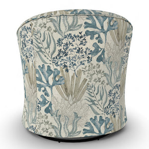 Best Home Kahlari Ocean Fabric Swivel Glider Barrel Chair