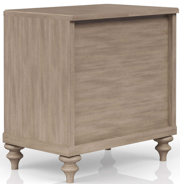 Heritage Coastal Breeze Living 3-Drawer Nightstand with USB in Wire Brushed Sand Finish