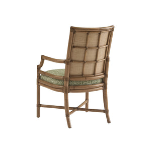 Tommy Bahama Home by Lexington Key Biscayne Oceanside Rattan Custom Fabric Arm Chair