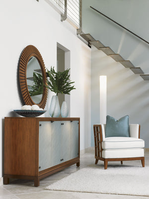 Ocean Club by Tommy Bahama Home Reflections Round Mirror in Bali Finish