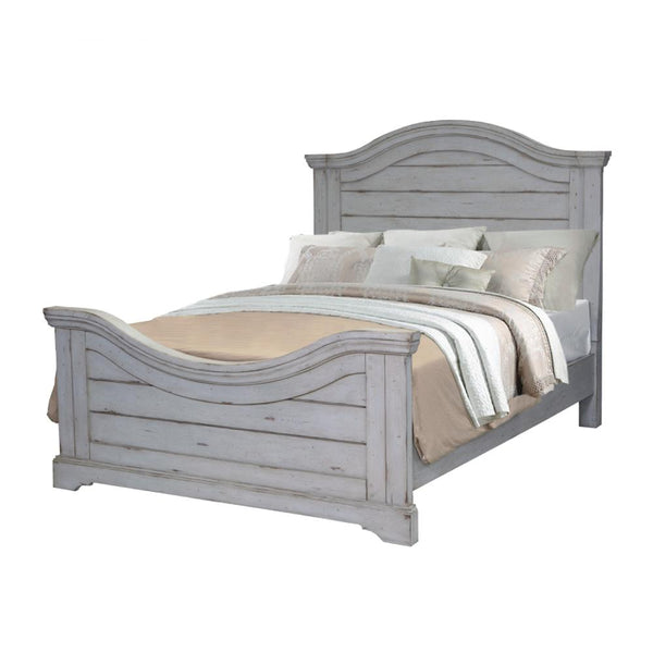 American Woodcrafters Stonebrook King Panel Headboard Light Distressed Antique Gray
