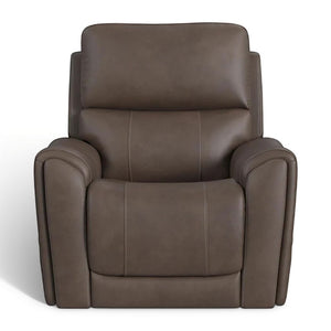 Carter Cappuccino Fabric Power Lift Recliner with Power Headrest, Lumbar, Heat & Massage