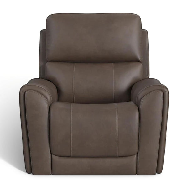 Carter Cappuccino Fabric Power Lift Recliner with Power Headrest, Lumbar, Heat & Massage