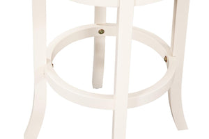 American Woodcrafters Accera Wood Frame Stool Distressed Antique White