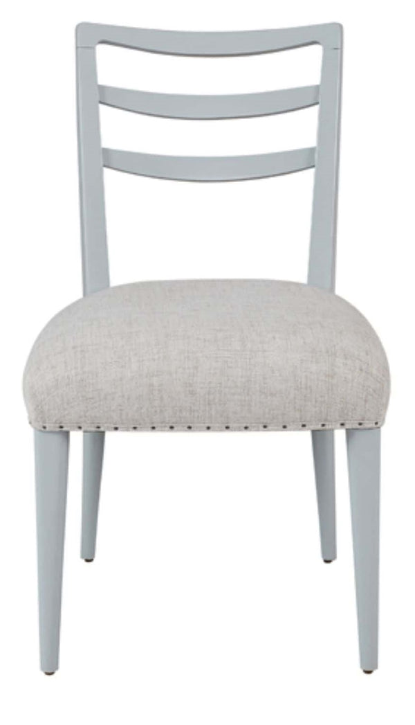 Heritage Coastal Breeze Living Ladderback Dining Chair with Nailhead Trim in Ocean Finish