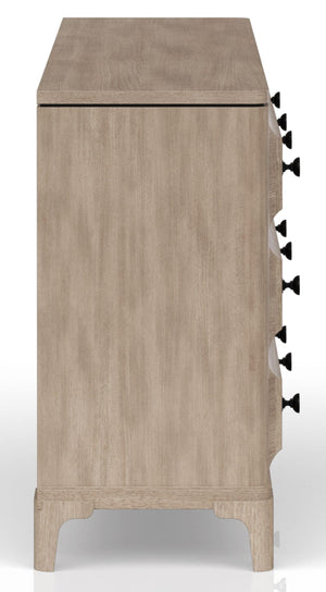 Heritage Coastal Breeze Living Modern 6-Drawer Dresser in Sand Finish