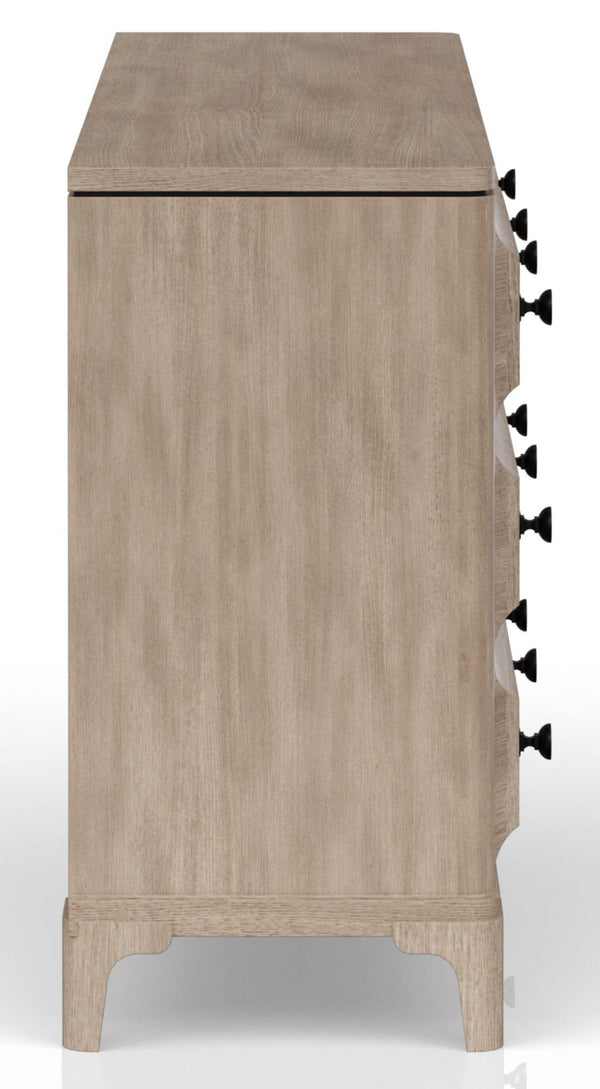 Heritage Coastal Breeze Living Modern 6-Drawer Dresser in Sand Finish