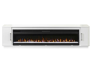 Martin Furniture Uptown Crisp White 84 Inch Fireplace TV Stand