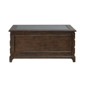 Liberty Furniture Arden Road Square Collector Cocktail Table in Satin Cherry