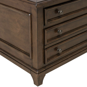 Liberty Furniture Arden Road Square Collector Cocktail Table in Satin Cherry