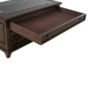 Liberty Furniture Arden Road Square Collector Cocktail Table in Satin Cherry