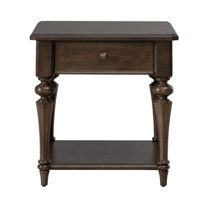 Liberty Furniture Arden Road Drawer End Table in Satin Cherry