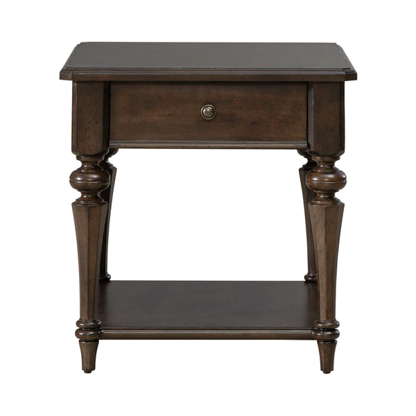 Liberty Furniture Arden Road Drawer End Table in Satin Cherry