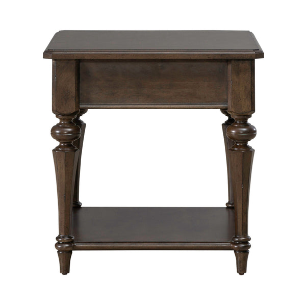 Liberty Furniture Arden Road Drawer End Table in Satin Cherry