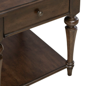Liberty Furniture Arden Road Drawer End Table in Satin Cherry