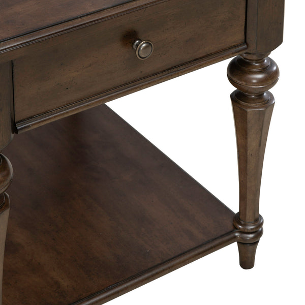 Liberty Furniture Arden Road Drawer End Table in Satin Cherry
