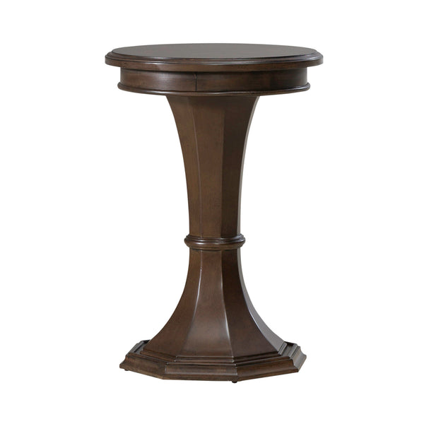 Liberty Furniture Arden Road Round Chairside Table in Satin Cherry
