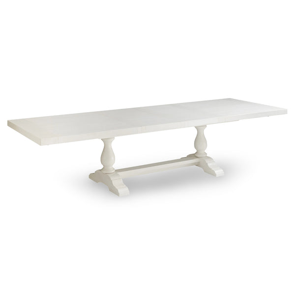 Ocean Breeze by Tommy Bahama Home White Coastal Rectangular Dining Table with 4 Upholstered Chairs