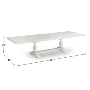 Ocean Breeze by Tommy Bahama Home White Coastal Rectangular Dining Table with 4 Upholstered Chairs