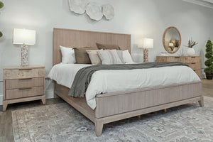Seawinds Finn & Louise Manhattan Valley 3 Drawer Nightstand with Power and USB A + C. Mappa Burl Light