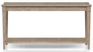 Heritage Coastal Breeze Living 2-Drawer Sofa Table with Shelf in Sand Finish