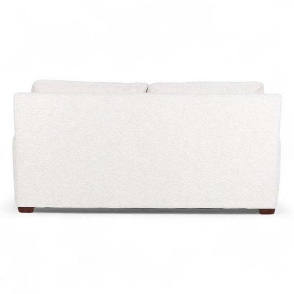 American Leather Lyons 69 Apollo Dakota Cream Fabric Twin Loveseat Sleeper with Mink Finish