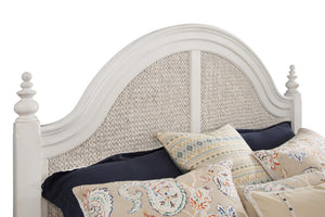 American Woodcrafters Rodanthe Queen Woven Bed Complete in Dove White