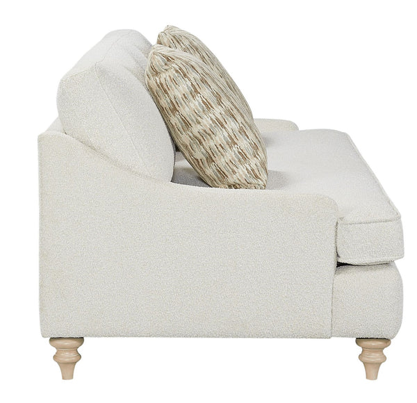 Heritage Coastal Breeze Creamy White Living Sofa with 2 Pillows