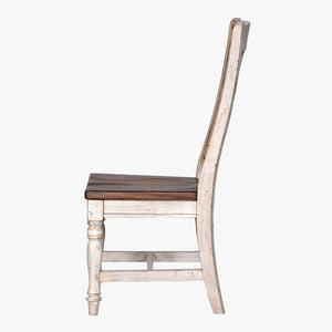 Napa Furniture Belmont Antique Linen & Timbered Brown Dining Side Chair