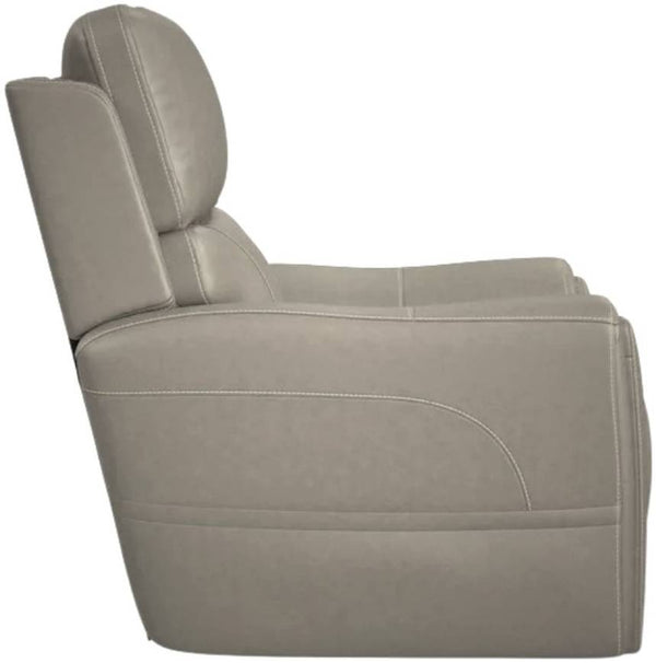 Carter Dove Fabric Power Lift Recliner with Power Headrest, Lumbar, Heat & Massage