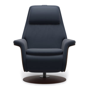 Stressless Sam Power Recliner in Paloma Oxford Blue