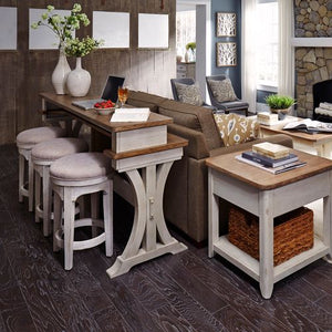 Liberty Furniture Farmhouse Reimagined End Table with Baskets