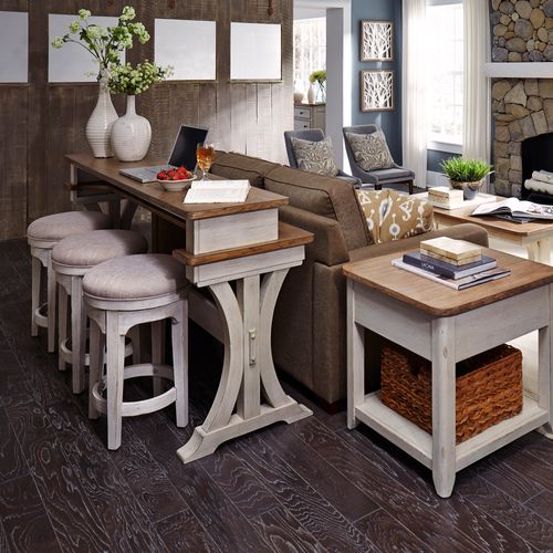 Liberty Furniture Farmhouse Reimagined End Table with Baskets